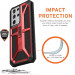 Urban Armor Gear Monarch Case - удароустойчив хибриден кейс за Samsung Galaxy S21 Ultra (червен) 6