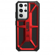 Urban Armor Gear Monarch Case - удароустойчив хибриден кейс за Samsung Galaxy S21 Ultra (червен) 3
