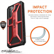 Urban Armor Gear Monarch Case - удароустойчив хибриден кейс за Samsung Galaxy S21 Plus (червен) 5
