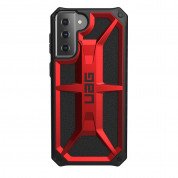Urban Armor Gear Monarch Case - удароустойчив хибриден кейс за Samsung Galaxy S21 Plus (червен) 1