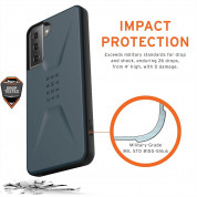 Urban Armor Gear Civilian Case - удароустойчив хибриден кейс за Samsung Galaxy S21 Plus (син) 5