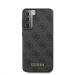 Guess 4G Charms Collection Hard Case - дизайнерски кожен кейс за Samsung Galaxy S21 (сив) 4