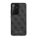 Guess 4G Charms Collection Hard Case - дизайнерски кожен кейс за Samsung Galaxy S21 Ultra (сив) 2