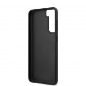 Guess Iridescent Leather Hard Case - дизайнерски кожен кейс за Samsung Galaxy S21 (черен) 3
