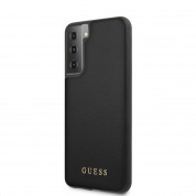 Guess Iridescent Leather Hard Case for Samsung Galaxy S21 Plus (black)