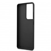 Guess Iridescent Leather Hard Case - дизайнерски кожен кейс за Samsung Galaxy S21 Ultra (черен) 3