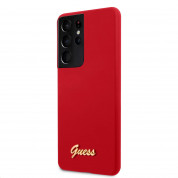 Guess Hard Silicone Case for Samsung Galaxy S21 Ultra (red) 1