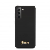 Guess Hard Silicone Case - силиконов (TPU) калъф за Samsung Galaxy S21 Plus (черен)  1