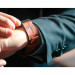 Meridio SweetWood Leather Band - уникална ръчно изработена кожена (естествена кожа) каишка за Apple Watch 42мм, 44мм, 45мм, Ultra 49мм (кафяв) 5