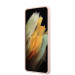 Guess Hard Silicone Case - силиконов (TPU) калъф за Samsung Galaxy S21 (розов)  3