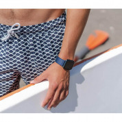 Meridio Blue Marine Leather Band - каишка изработена от рециклирана пластмаса от океана за Apple Watch 42мм, 44мм (тъмносин) 3