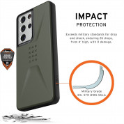 Urban Armor Gear Civilian Case - удароустойчив хибриден кейс за Samsung Galaxy S21 Ultra (зелен) 5