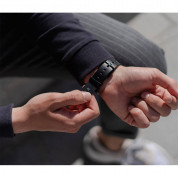 Meridio Cassel Leather Band - уникална ръчно изработена кожена (естествена кожа) каишка за Samsung Galaxy Watch Active (черен) 4