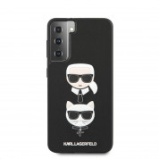 Karl Lagerfeld Saffiano Karl & Choupette Heads Case for Samsung Galaxy S21 Plus (black)