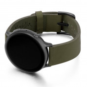 Meridio Deep Leaf Full Grain Handcrafted Leather Band for Samsung Galaxy Watch Active (dark green)
