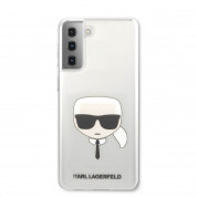 Karl Lagerfeld Head Cover - дизайнерски кейс с висока защита за Samsung Galaxy S21 (прозрачен)  2