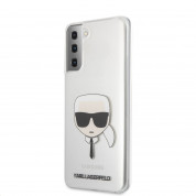 Karl Lagerfeld Head Cover - дизайнерски кейс с висока защита за Samsung Galaxy S21 (прозрачен) 
