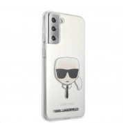 Karl Lagerfeld Head Cover - дизайнерски кейс с висока защита за Samsung Galaxy S21 (прозрачен)  1