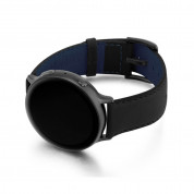 Meridio Ink Nappa Leather Band - уникална ръчно изработена кожена (естествена кожа) каишка за Samsung Galaxy Watch Active (черен)