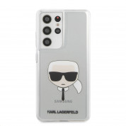 Karl Lagerfeld Head Cover - дизайнерски кейс с висока защита за Samsung Galaxy S21 Ultra (прозрачен)  1