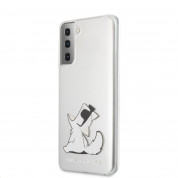 Karl Lagerfeld Choupette Fun Case - дизайнерски кейс с висока защита за Samsung Galaxy S21 Plus (прозрачен) 