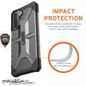 Urban Armor Gear Plasma Case - удароустойчив хибриден кейс за Samsung Galaxy S21 Plus (сив-прозрачен) 5