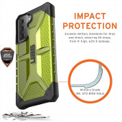 Urban Armor Gear Plasma Case - удароустойчив хибриден кейс за Samsung Galaxy S21 Plus (зелен-прозрачен) 5