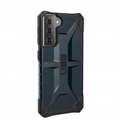 Urban Armor Gear Plasma Case - удароустойчив хибриден кейс за Samsung Galaxy S21 (син-прозрачен) 2