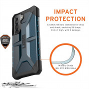 Urban Armor Gear Plasma Case - удароустойчив хибриден кейс за Samsung Galaxy S21 Plus (син-прозрачен) 5