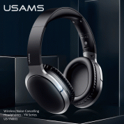 USAMS US-YN001 Wireless Bluetooth Noise Cancelling Headphones - безжични блутут слушалки с микрофон за мобилни устройства с Bluetooth (черен) 7