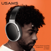 USAMS US-YN001 Wireless Bluetooth Noise Cancelling Headphones - безжични блутут слушалки с микрофон за мобилни устройства с Bluetooth (черен) 8