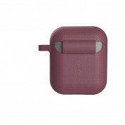 Urban Armor Gear Soft Touch U Silicone Case - удароустойчив силиконов калъф с карабинер за Apple Airpods и Apple Airpods 2 (розов) 4