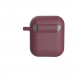 Urban Armor Gear Soft Touch U Silicone Case - удароустойчив силиконов калъф с карабинер за Apple Airpods и Apple Airpods 2 (розов) 5