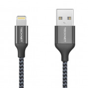 TeckNet P6100 Braided MFi Lightning to USB Cable - изключително здрав и качествен плетен Lightning кабел за iPhone, iPad, iPod с Lightning (100 см) (черен)