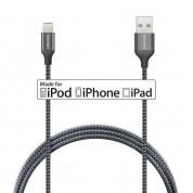 TeckNet P6100 Braided MFi Lightning to USB Cable - изключително здрав и качествен плетен Lightning кабел за iPhone, iPad, iPod с Lightning (100 см) (черен) 1