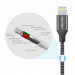 TeckNet P6100 Braided MFi Lightning to USB Cable - изключително здрав и качествен плетен Lightning кабел за iPhone, iPad, iPod с Lightning (100 см) (черен) 4