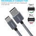 TechRise CTA05330GA02 3-pack Braided USB-C to USB-A Cable - комплект 3 броя изключително здрави и качествени плетени USB-C кабели за устройства с USB-C порт (тъмносив) 4