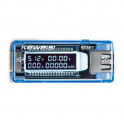 Keweisi 3in1 USB Voltage Current Capacity Meter - USB тестер на напрежение, ток и капацитет (син) 3