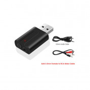 VIKEFON 2-in-1 Bluetooth Wireless Receiver and Transmitter - безжичен блутут аудио приемник и предавател с 3.5 мм аудио жак (черен) 1