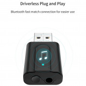 VIKEFON 2-in-1 Bluetooth Wireless Receiver and Transmitter - Bluetooth аудио приемник и предавател с 3.5 мм аудио жак (черен) 3