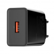 Baseus Speed Mini USB-A QC Wall Charger 18W (CCFS-W01) - захранване за ел. мрежа с USB-A изход с технология за бързо зареждане (черен) 4