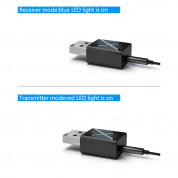 Rovtop 2-in-1 Bluetooth Wireless Receiver and Transmitter - безжичен блутут аудио приемник и предавател с 3.5 мм аудио жак (черен) 9