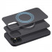 ESR Cloud Halolock Case - силиконов (TPU) калъф с вграден магнитен конектор (MagSafe) за iPhone 12 mini (черен) 3