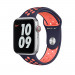 Apple Watch Nike Sport Band - оригинална силиконова каишка за Apple Watch 38мм, 40мм, 41мм (син-оранжев) 1