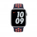 Apple Watch Nike Sport Band - оригинална силиконова каишка за Apple Watch 38мм, 40мм, 41мм (син-оранжев) 2