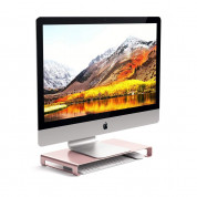 Satechi Aluminium Monitor Stand - настолна алуминиева поставка за монитори, MacBook и лаптопи (розово злато) 6