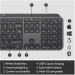 Logitech MX Keys Advanced Wireless Illuminated UK Keyboard - безжична клавиатура с подсветка за Mac (тъмносив) 9