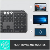 Logitech MX Keys Advanced Wireless Illuminated UK Keyboard - безжична клавиатура с подсветка за Mac (тъмносив) 7