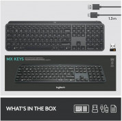 Logitech MX Keys Advanced Wireless Illuminated UK Keyboard - безжична клавиатура с подсветка за Mac (тъмносив) 5