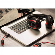 Edifier G20 Over Ear Stereo Gaming Headset - USB геймърски слушалки с микрофон и управление на звука (черен-червен) 3